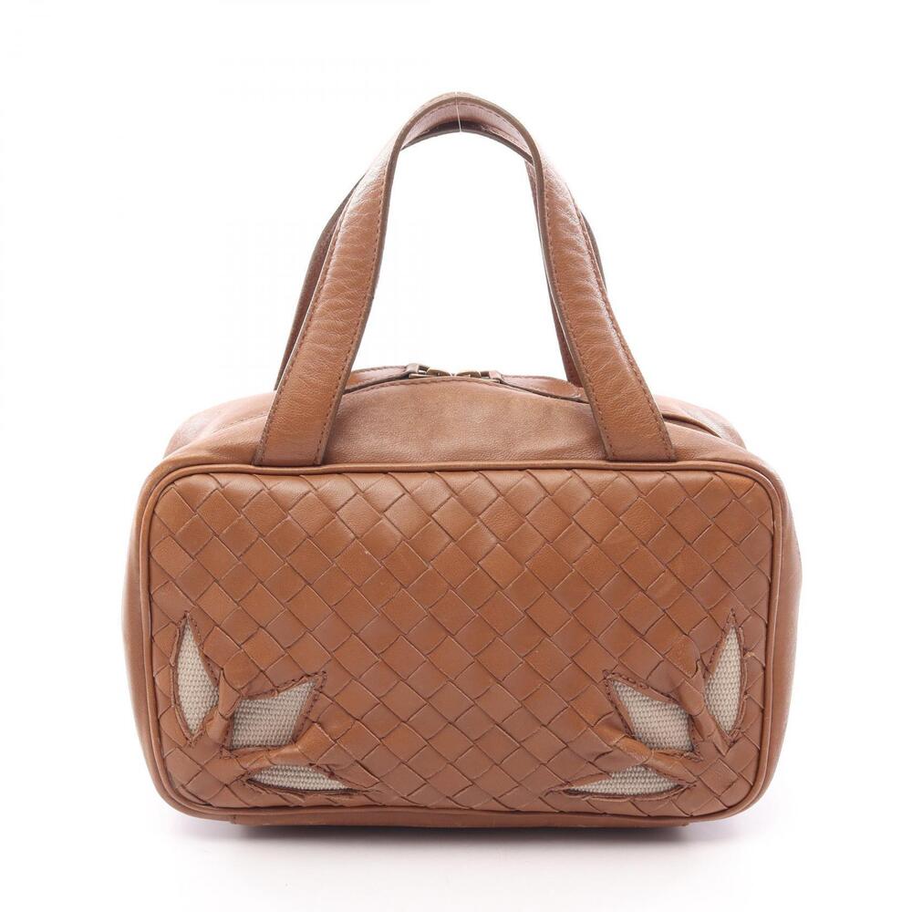 Bottega Veneta Intrecciato Handbag Leather Brown